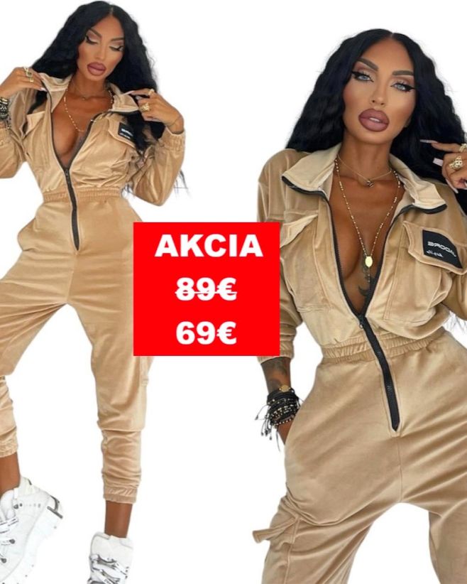 Absolútny hit‼️‼️ Voľný velúrový overal s elastickou gumou v páse vyrobený z príjemného materiálu na dotyk🥰 Využite našu...