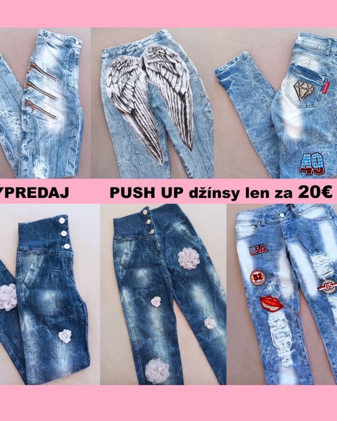 TOTÁLNY VÝPREDAJ - % 💥💥💥Vo výpredaji aj tieto PUSH UP džínsy teraz len za 20€😱😮 Reálne fotky produktov👍 V predaji už len...