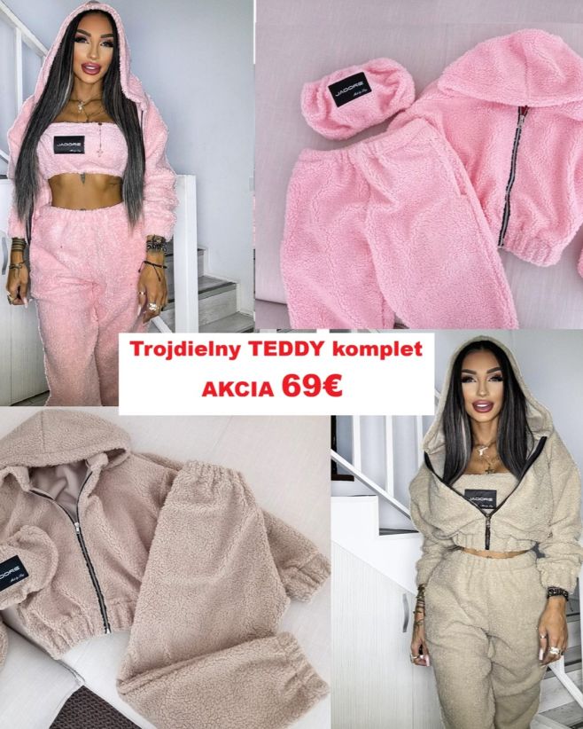 Aj tento teplý🧸TEDDY komplet🥰 nájdete u nás v AKCII👇 www.modanicol.sk www.webfashion.sk #teddy #outfit #ootdfashıon...