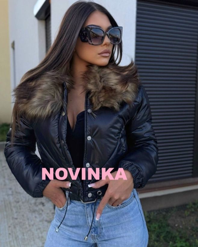 💗Krásna prešívaná bomber bunda😍 s hnedou kožušinou na golieri. XS vypredané. Posledné S🔥 a M🔥 👉www.modanicol.sk...